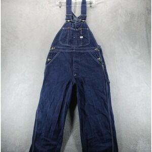 VTG Lee Bib Overalls 34x30 Carpenter American Workwear Construction Made in USA